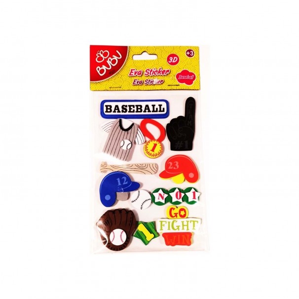 BUBU EVA STICKER 3D BASEBALL