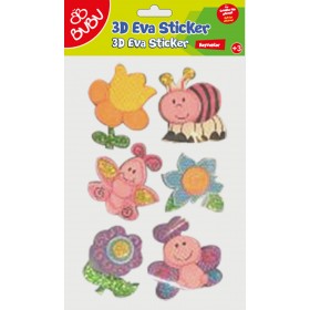 Bubu 3d Eva Simli Sticker Gülen Arilar