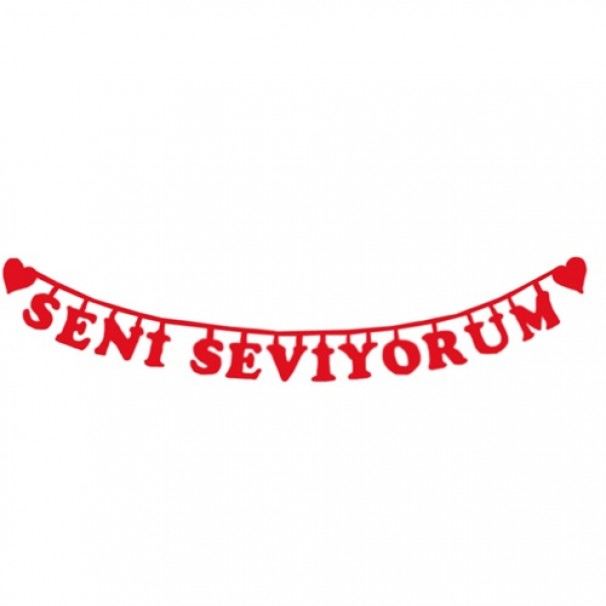 Keçe Kalp Sarkit Seni Seviyorum & İ Love You