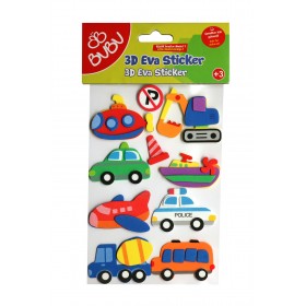 Bubu Eva Sticker3d Küçük Araçlar