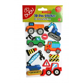 Bubu Eva Sticker3d Küçük Araçlar