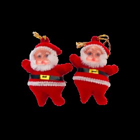 Yılbaşı Ağaç Süsü Noel Baba Figürlü 2li 6 Cm