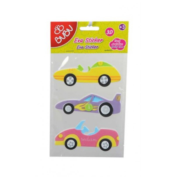 Bubu Eva Sticker 3d Taşitlar Yariş Arabalari