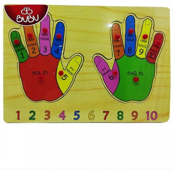 Bubu Ahşap Puzzle Parmaklar Bj-53ap0056