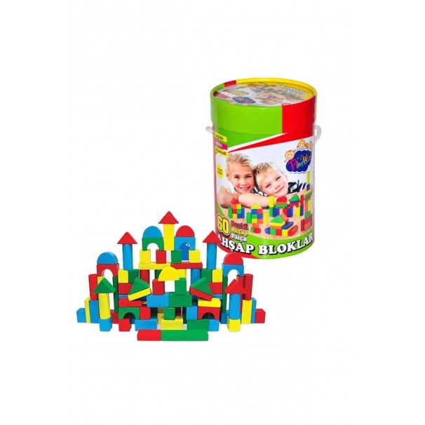 Playwood 60 Parça Renkli Ahşap Bloklar Ony-210 | 8682130992107