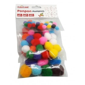 Karışık Ponpon 60lı Karma Color-pon01