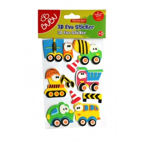 Bubu Eva Sticker3d Küçük Araçlar